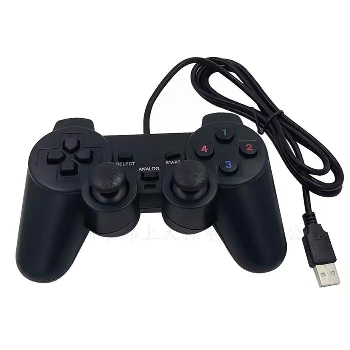 Manette de jeu filaire USB pour PC, ordinateur portable, contrôleur de jeu pour PC, double moteur de