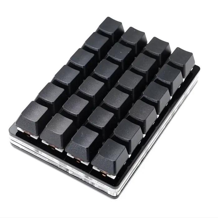 Mini clavier 24 touches noir USB bricolage fonction de raccourci clavier personnalisé Programmable c