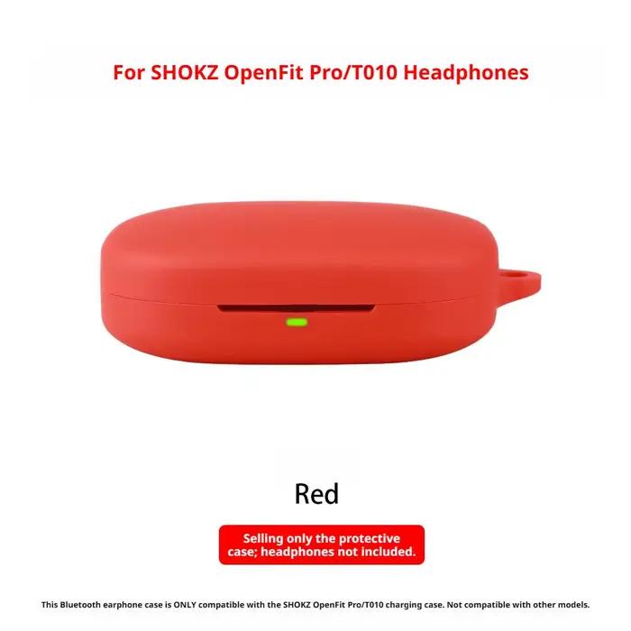Étui en silicone souple pour SHOKZ OpenFit Pro T010, 360 °   Coque antichoc intégrale avec cordon, é