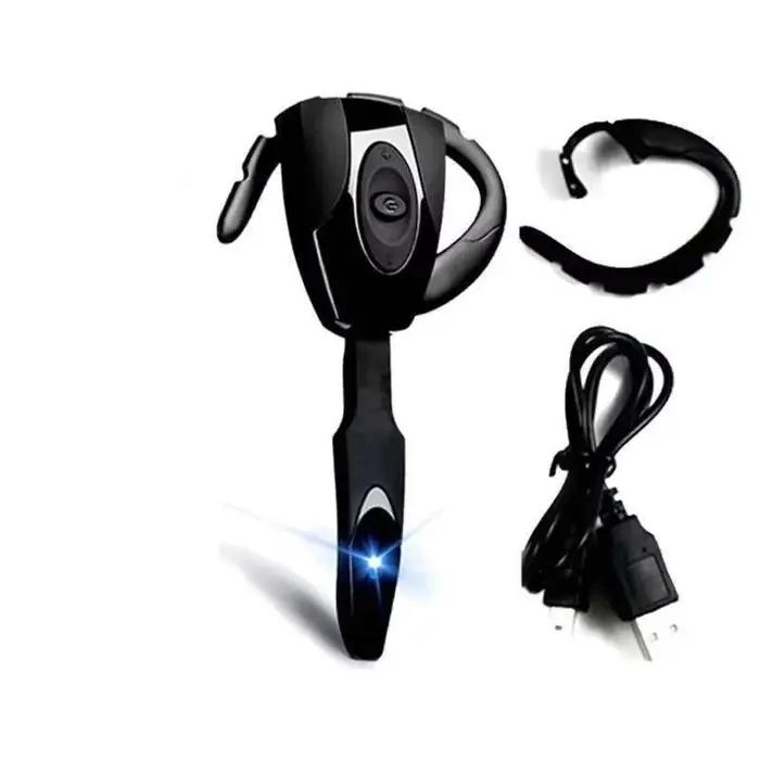 Oreillette sans fil Bluetooth 5.0 pour PS3, mains libres, crochet d'oreille unique, écouteur, bouton