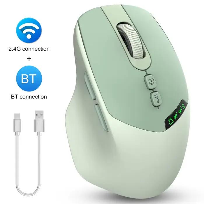 Nouvelle souris sans fil Bluetooth 2025 - Meilleure vente - Silencieuse. avec écran d'affichage, bat