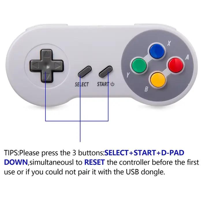 Joystick USB/SNES sans fil pour console de jeu Super Anj/ SDavid, contrôleur pour PC Windows discreL