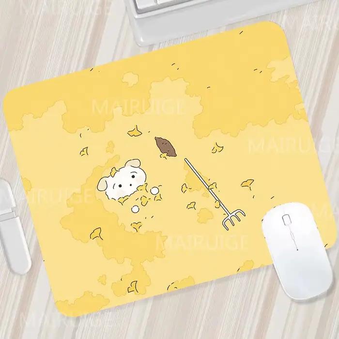 Petit tapis de souris vert, mignon, accessoire de bureau, Kawaii, tulipe, pour jeu sur ordinateur