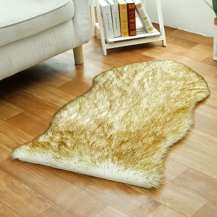 Canapé baie vitrée personnalisé Imitation laine tapis en peluche pour chambre canapé Shaggy tapis 25