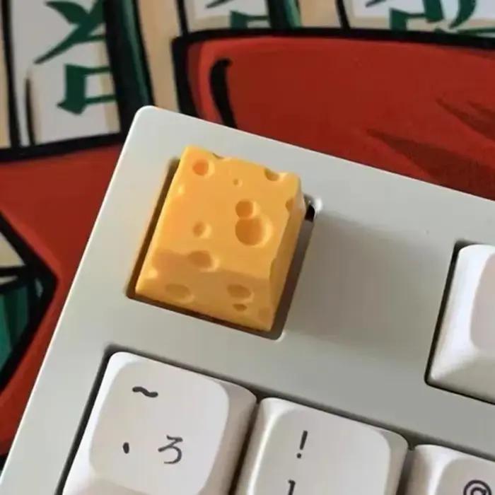 Capuchons de touches de gâteau Chesse pour clavier mécanique ESC, dessin animé, personnalité mignonn