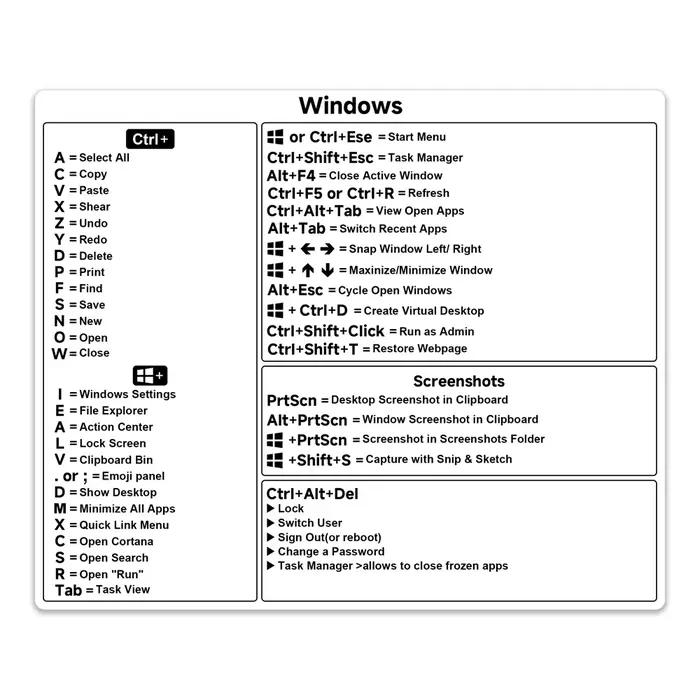 Autocollant de clé de raccourci pour ordinateur portable français, autocollant en vinyle étanche pou