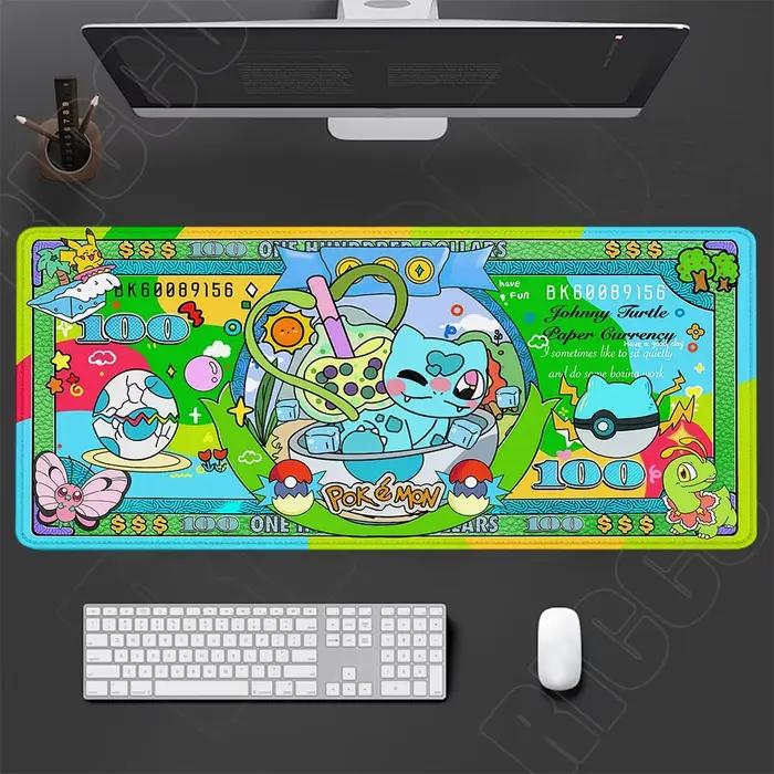 Tapis de souris HD Pokemon Kawaii Japan Anime, accessoires PC, Eevee Gamer XXL, tapis de jeu pour cl