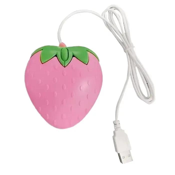 Souris USB rose élégante, souris jeu optique compacte pour le bureau le bureau