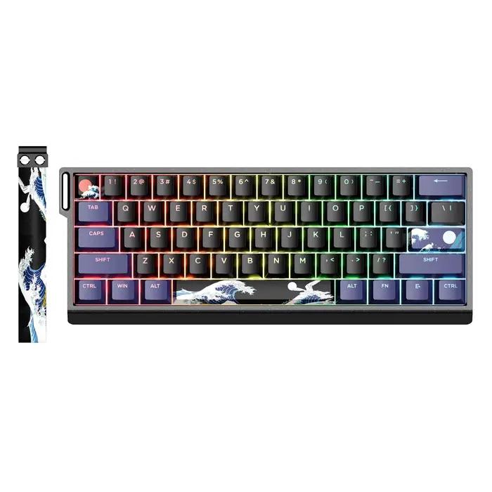 XVX H61 clavier mécanique filaire en aluminium 60% avec capuchons de touches Kanagawa clavier de jou