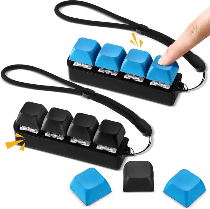4 touches clavier Fidget jouet nouveau Clicker clavier porte-clés soulagement du Stress bouton pouss