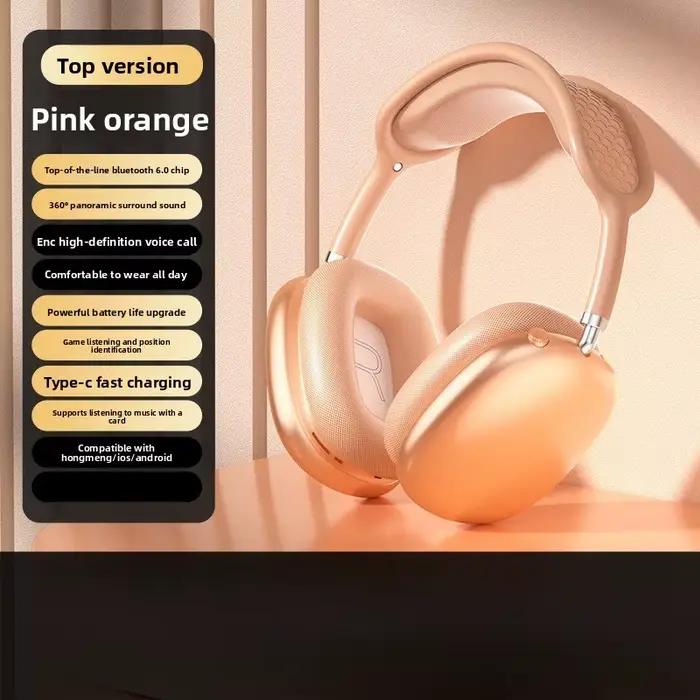 Casque sans fil Bluetooth 6.0 – Basses profondes, réduction du bruit, longue autonomie pour les télé