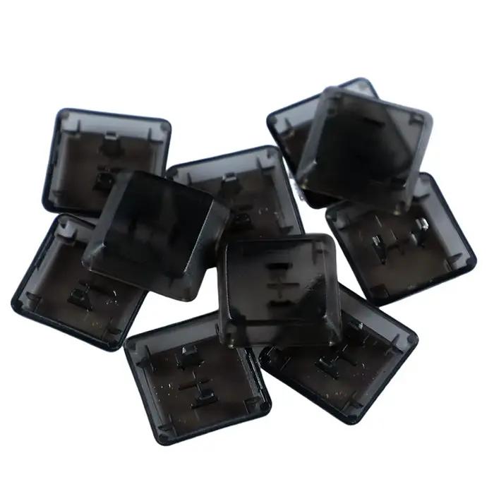 Capuchons de touches de remplacement rétroéclairés noirs vierges, grille 1u, compatibles avec clavie