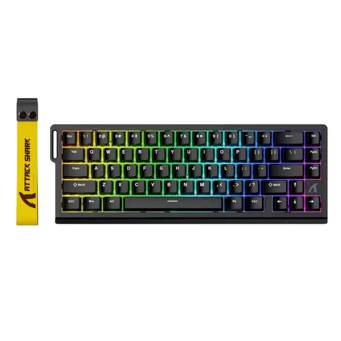Clavier de jeu Attack Shark X68 HE – Mécanique magnétique, déclencheur rapide de 0,01 ms, polymérisa
