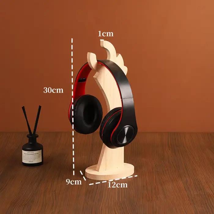 Support pour casque en bois, support de présentation pour casque de bureau, adapté à presque tous le
