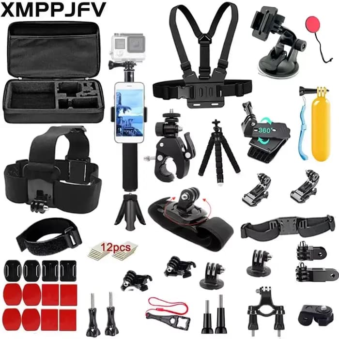 Kit d'accessoires XMPPJFV pour GoPro Hero 13 12 11 10 9 Black 8 7 6 5, sangle de poitrine pour Go Pr