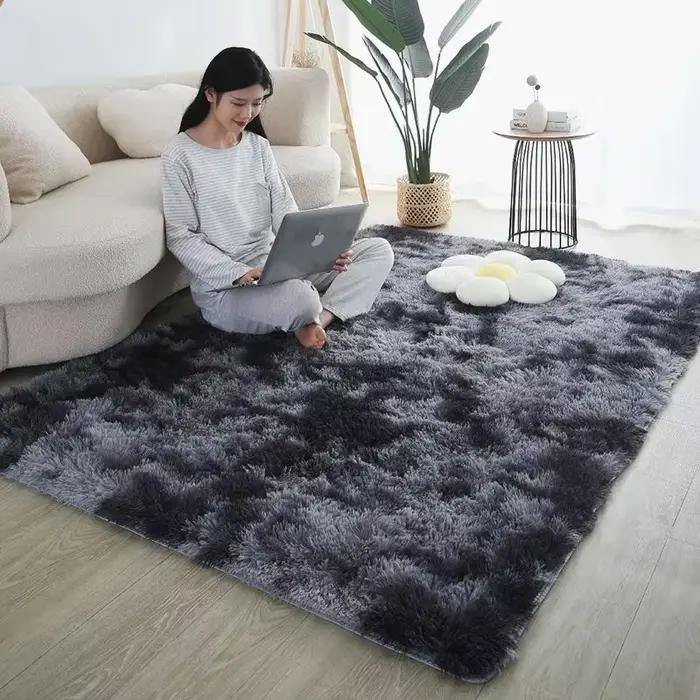 VIKmemorial-Grand tapis moelleux en peluche douce pour enfants, tapis de jeu rose pour chambre à cou