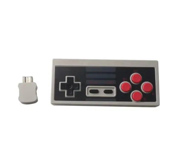 Contrôleur sans fil NES + récepteur sans fil 2.4G mini contrôleur de jeu NES sans fil rouge et blanc