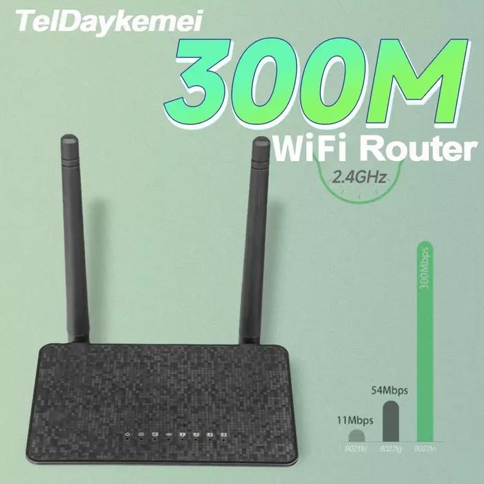 Répéteur de portée Wifi routeur sans fil 300M, avec antennes à Gain élevé 5x6dBi, extension Wi-Fi à 