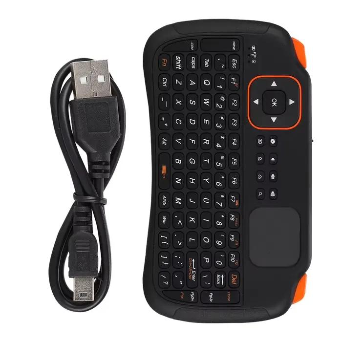 Clavier sans fil 2.4G pour télécommande Android Mini clavier USB 83 touches avec pavé tactile Mini c