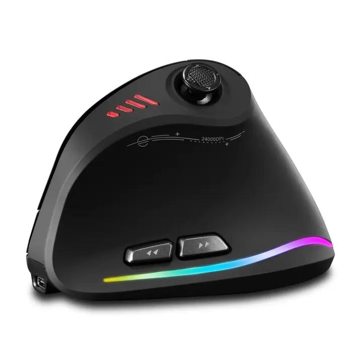 ZELOTES F18 souris ergonomique verticale 2.4G souris sans fil Bluetooth 24000DPI avec programmation 