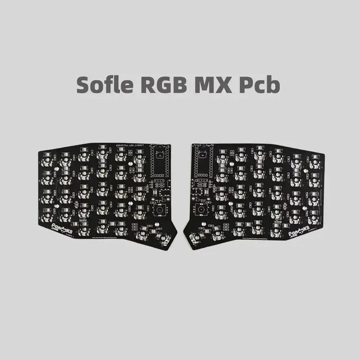 Kit de clavier mécanique Sofle MX Split RGB, carte PCB remplaçable à chaud, ergonomique, claviers pe