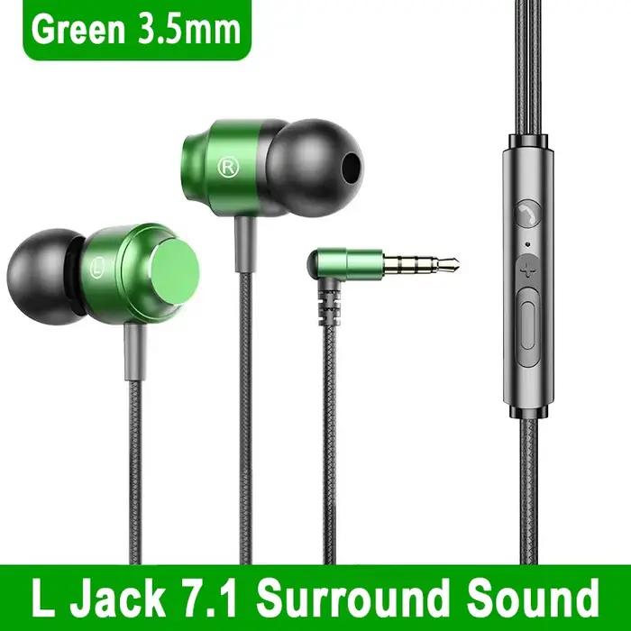 Casque de jeu filaire à puce numérique, Type C, 3.5mm, hi-fi, basses lourdes, intra-auriculaires, po