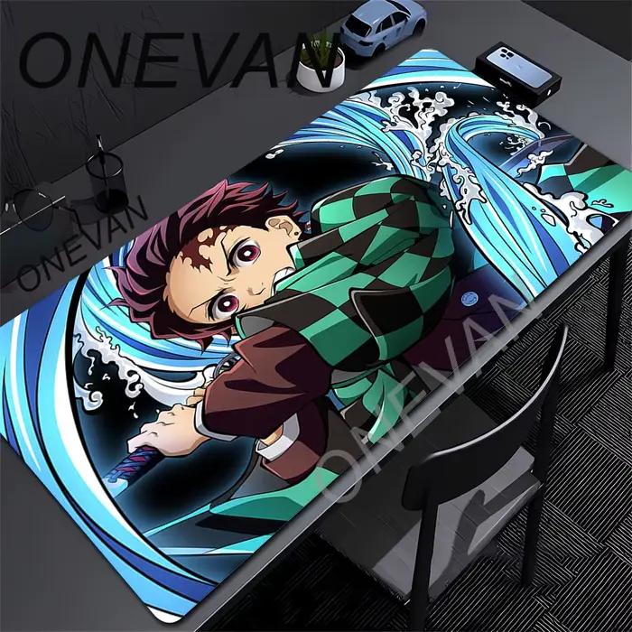 Grand tapis de souris Demon Slayer Nezuko, tapis de souris mignon d'anime, tapis de table Kawaii, ac