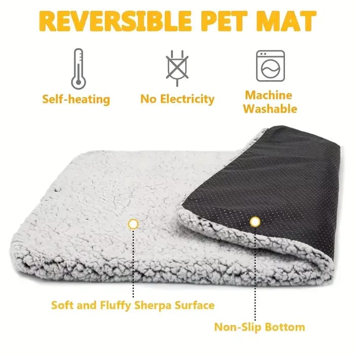 Tapis/Couverture auto-chauffante pour animaux de compagnie, adapté aux chiens et aux chats, tapis ch