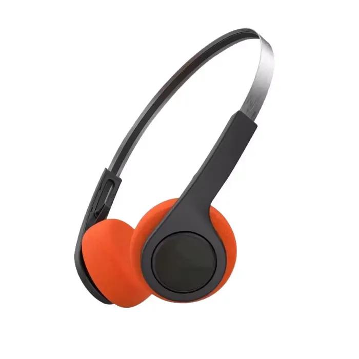 Casque d'écoute Bluetooth sans fil rétro classique, casque de musique stéréo HiFi avec micro envelop