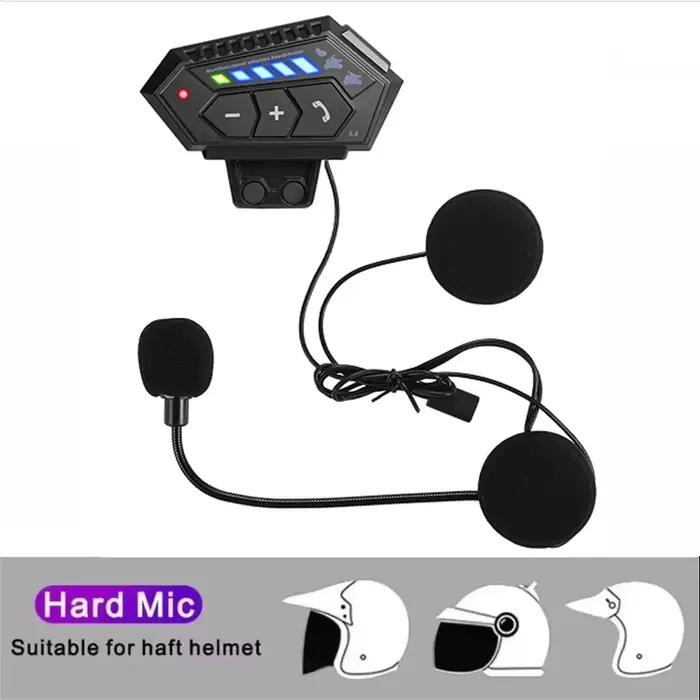 Casque de moto Bluetooth 5.0 BT12, casque, écouteur, sans fil, mains libres, lecteur de musique, Hur