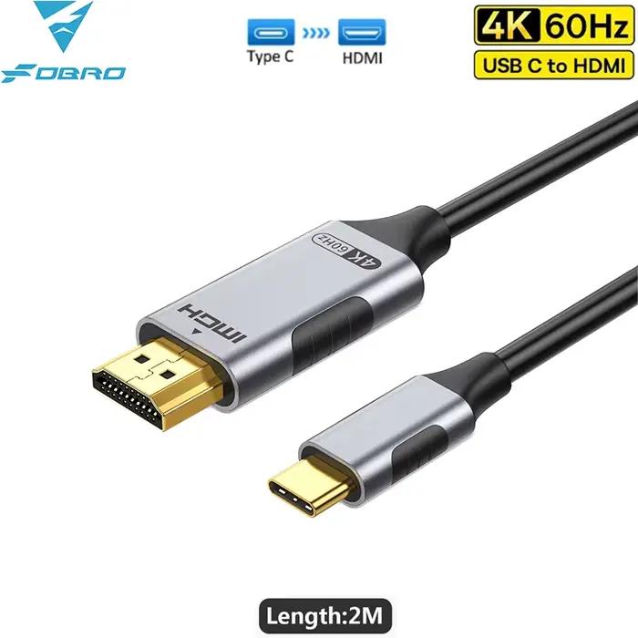 Câble USB C vers HDMI 8K @ 60Hz 4K @ 120Hz Type C vers câble HDTV compatible HDMI pour convertisseur