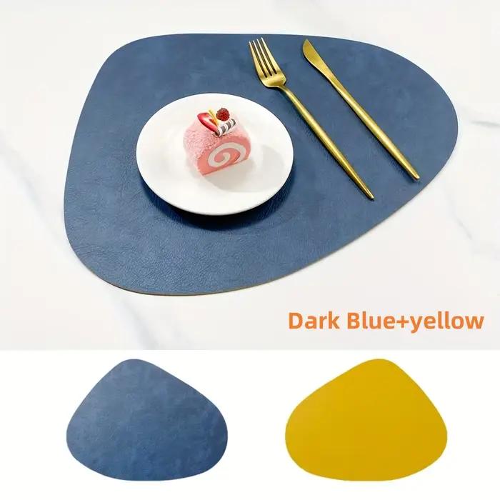 Napperons en cuir PU, sous-verres à café imperméables, tapis de Table de cuisine, faciles à essuyer,