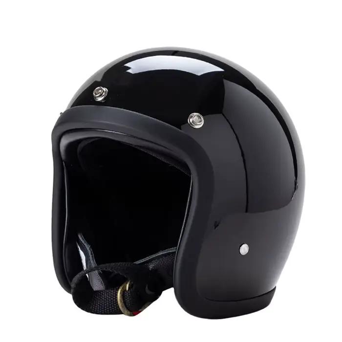 Casque ouvert vintage japonais TT&COCASCOS Small Shell Jet Cafe Racer 500TX Scooter 3/4 pour moto