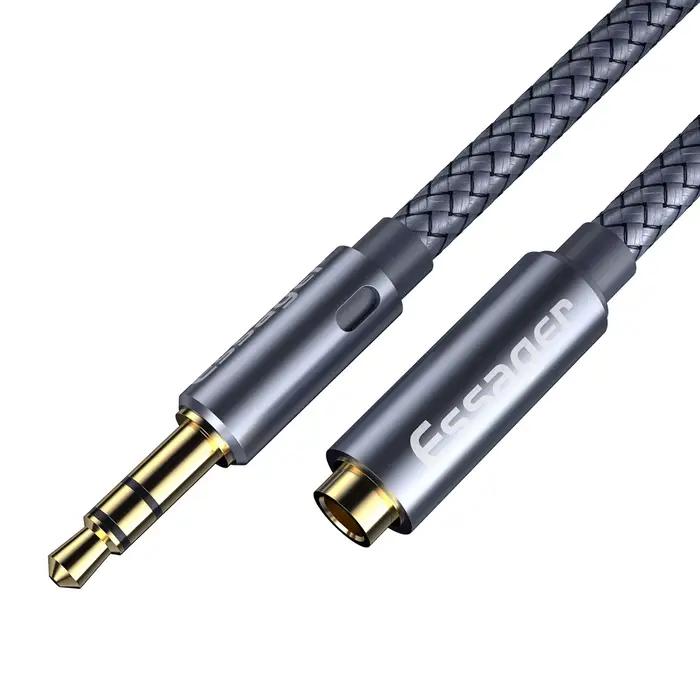 Essager – câble d'extension de casque, Jack 3.5mm, câble Audio Aux, séparateur femelle 3.5mm, cordon