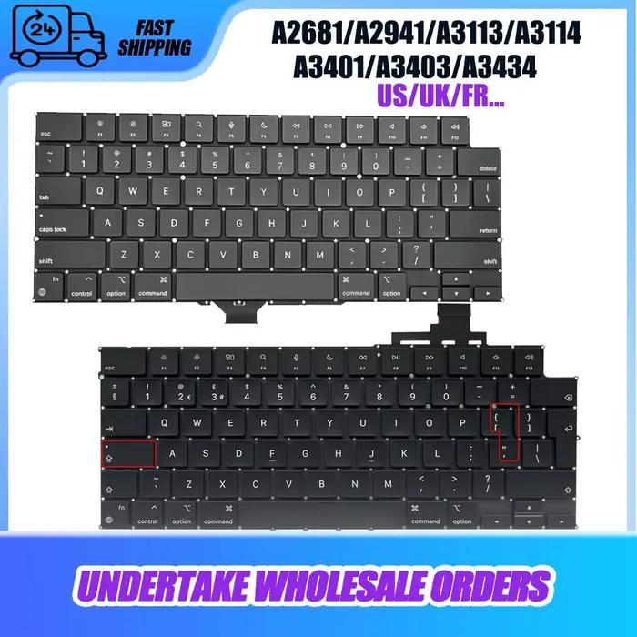 Clavier d'ordinateur portable d'origine A2681 A2941 A3113 A3114 A3401 A3403 A3434 pour MacBook Air 1