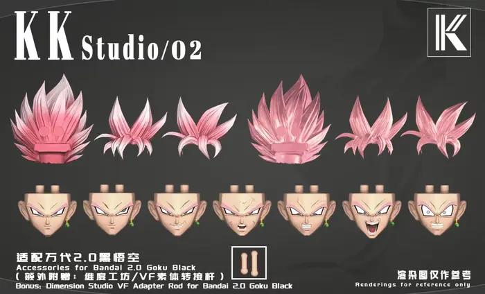 Pack d'accessoires KK Studio Black Wukong, compatible avec Bandai 2.0 Black Wukong, compatible avec 