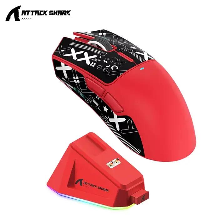 Souris de jeu X11 Attack Shark sans fil 1K Hz PAW3311, chargeur d'accueil Macro magnétique RGB pour 