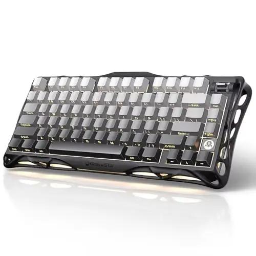 Clavier mécanique sans fil GravaStar Mercury K1 75% - Clavier de jeu tri-mode BT5.0/2.4GHz/USB-C