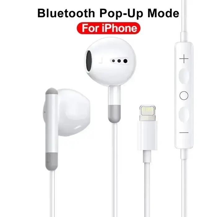 Écouteurs HIfi pour Apple iPhone 15 Pro Max, semi-intra-auriculaires avec microphone, écouteurs fila