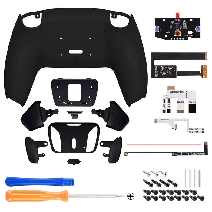 eXtremeRate Kit de remappable RISE 4.0, carte de mise à niveau, coque arrière redessinée et 4 bouton