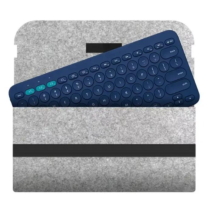 Sac de rangement pour clavier sans fil en feutre, étui de transport antipoussière et antichoc, léger