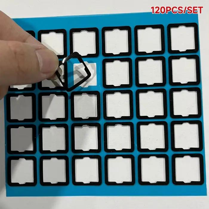 Autocollant pour interrupteur de clavier mécanique, 120 pièces, mousse d'amortisseur de bruit, Film 