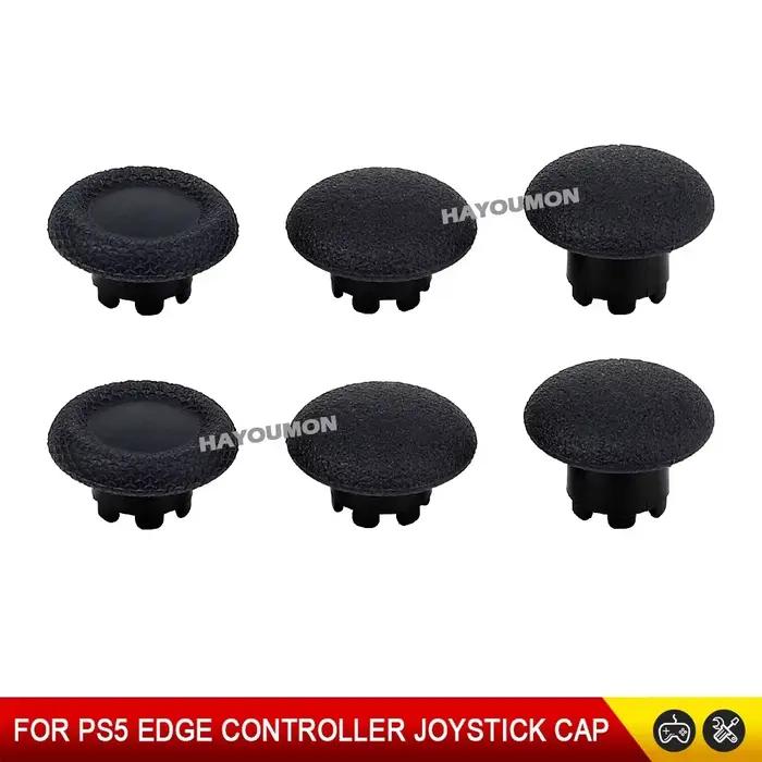 Lot de 6 manettes de remplacement pour manette PS5 Edge, noires, avec boutons analogiques pour manet