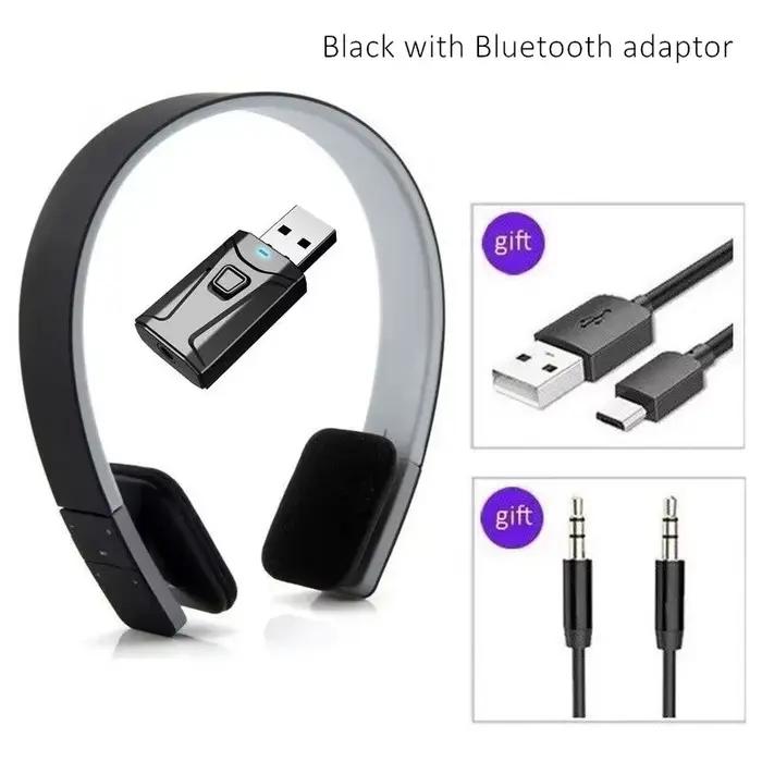 Écouteurs de Sport HD antibruit, casque d'écoute sans fil avec Bluetooth, adaptateur TV USB, HiFi, s