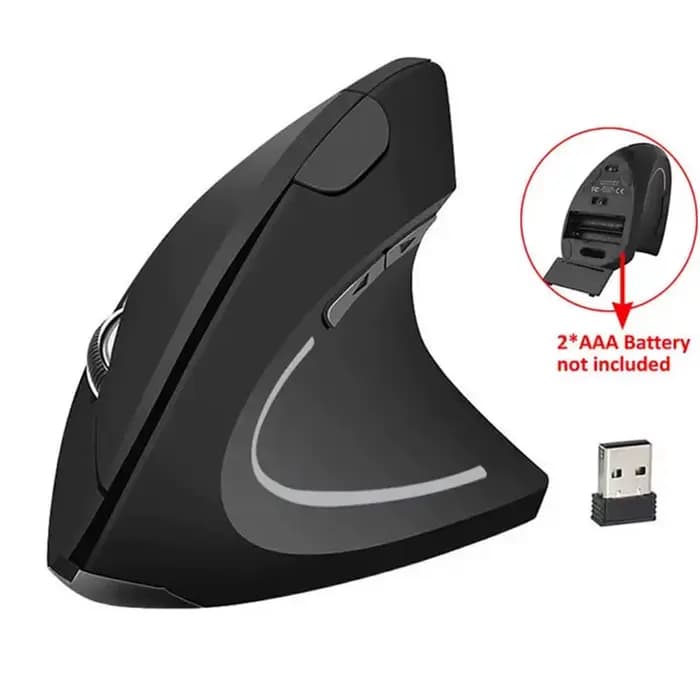 Souris sans fil ergonomique verticale, souris de jeu, main droite, USB, souris d'ordinateur pour PC,