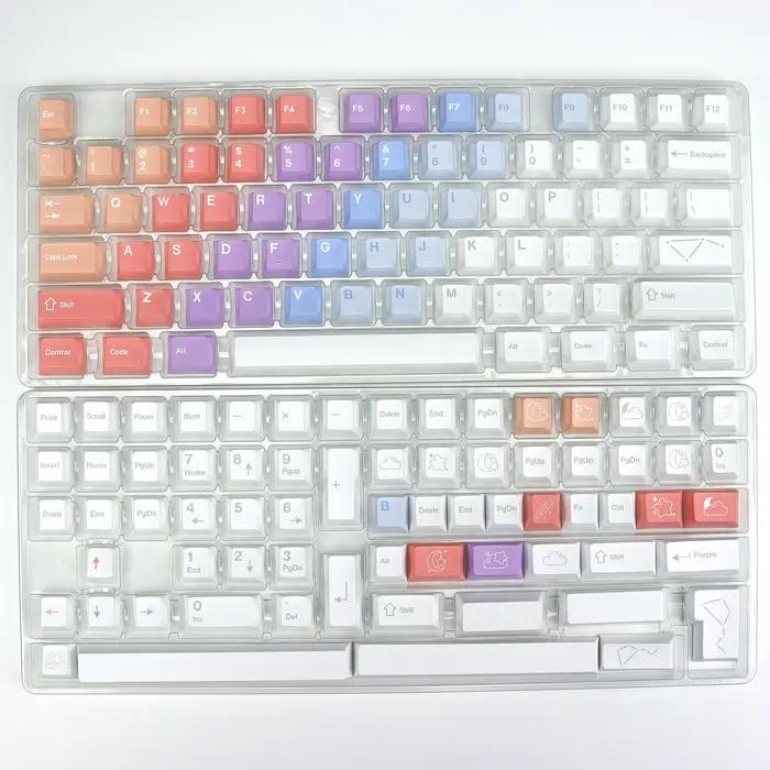 KBDiy coréen Dreamscape Keycap PBT Hangul Cherry profil Keycaps personnalisé Alice espace divisé ISO