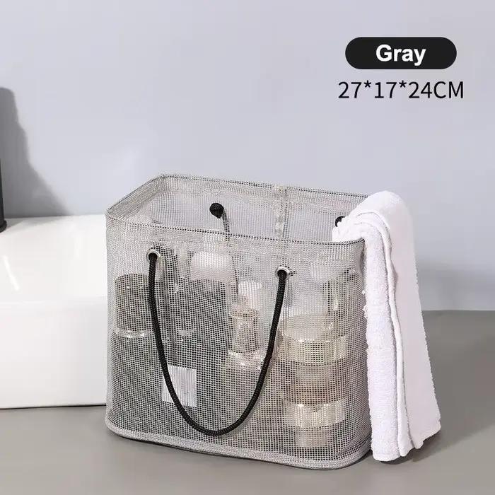 Panier de Douche Grande Capacité pour Femmes et Hommes, Sac de Drainage Portable pour la Douche, Acc