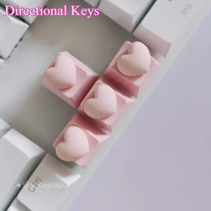 Capuchons de touches directionnels pour clavier mécanique, griffes de chat mignonnes, couronnes d'am