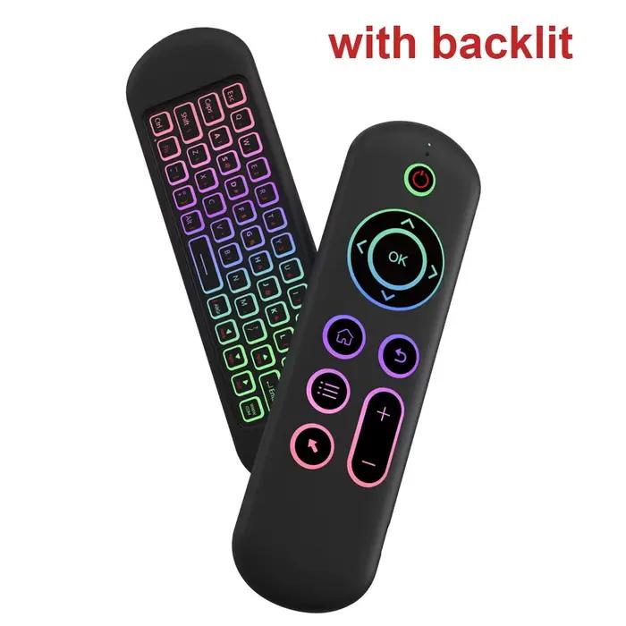 Nouvelle télécommande M5 2.4G & BT5.2, souris aérienne sans fil rétroéclairée à 7 couleurs, clavier 