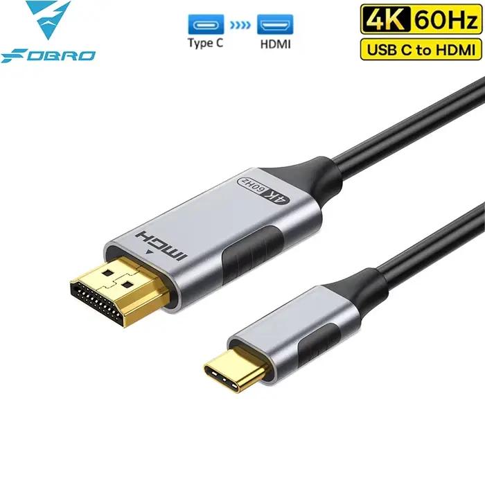 Câble USB C vers HDMI 8K @ 60Hz 4K @ 120Hz Type C vers câble HDTV compatible HDMI pour convertisseur